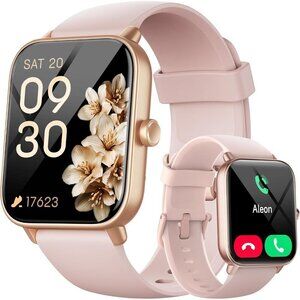 ✨ Aeac Smart Watch Women Pink Android & iPhone Bluetooth Call HD Fitness Watch